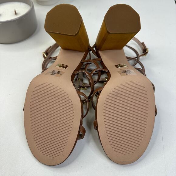 Louise et Cie Lo-Leeba Leather Strappy Heel Toasted Almond Sandal Size 8.5M NWOB - Picture 10 of 10
